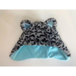 Justice Girls Ear Flap Winter Beanie Hat Faux Fur